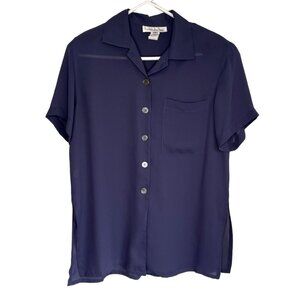 Vintage Jones New York Sheer Dress Blouse Size 8 LN